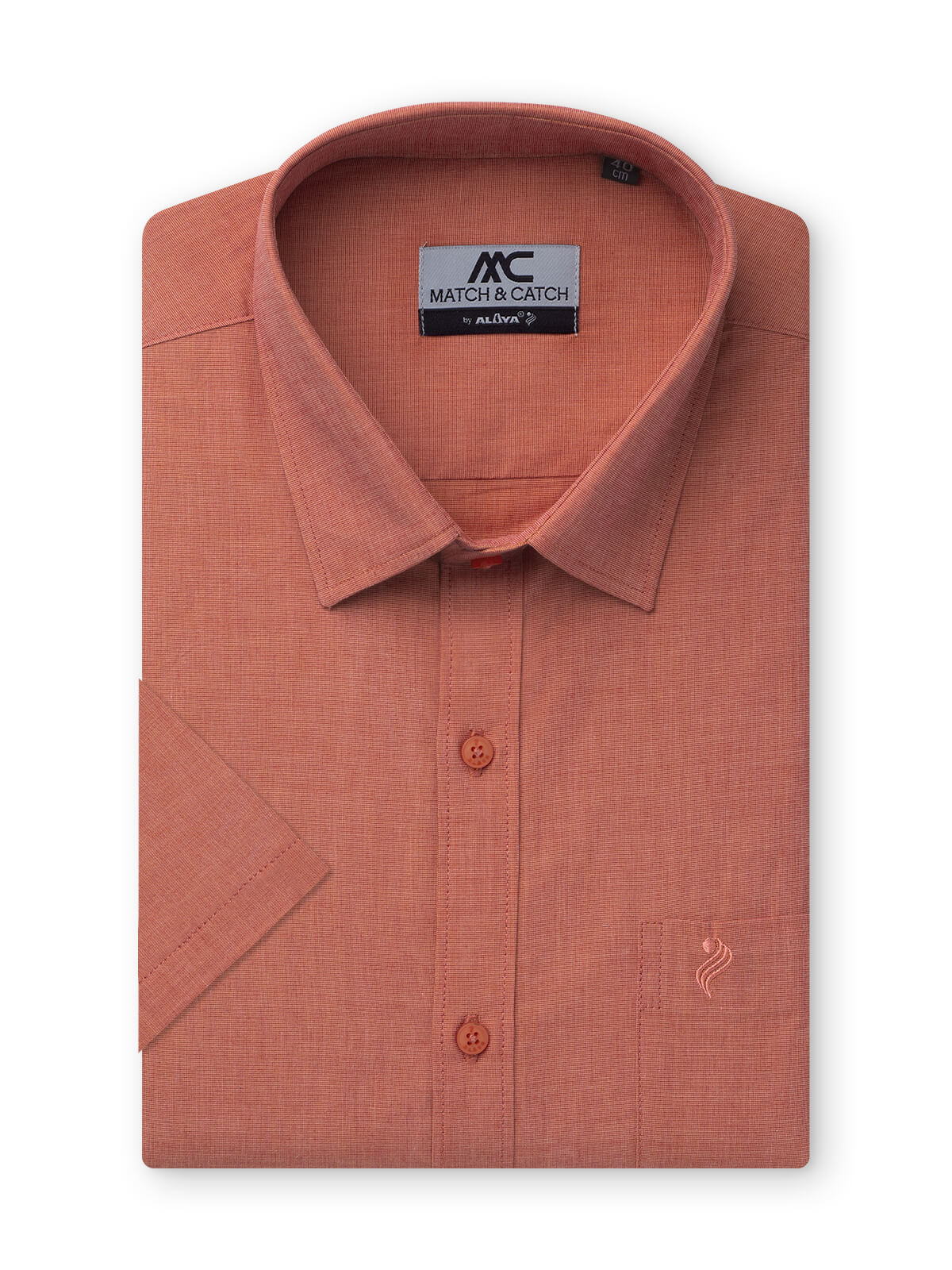 salmon coloured shirt