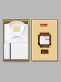 Anbalaya White Shirt & Big Border Dhoti 3.65 Mtr