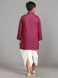 Junior Readymade Panchakacham Dhoti & Kurta Set - Mahogany