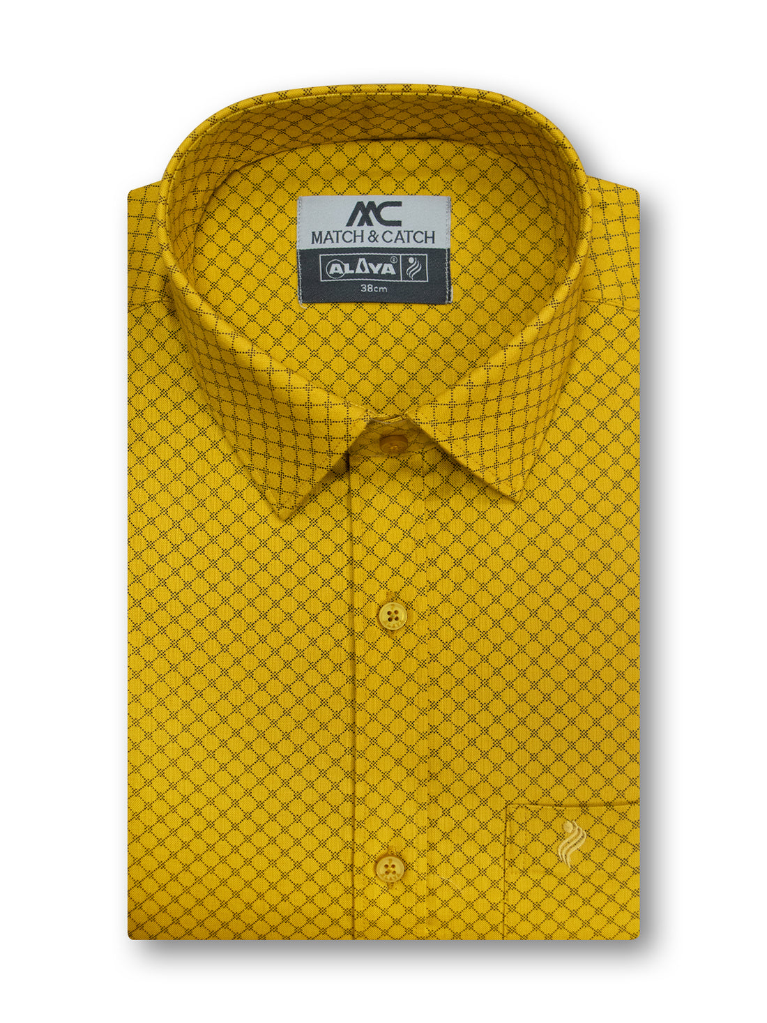 MC Neo Printed Color Shirt & Dhoti Combo - Mustard